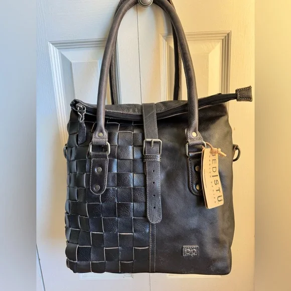 Bed Stu Rachel Tote Bag in Rustic Black NWT - Picture 2 of 10